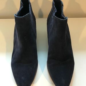 Crown Vintage Shoes - Crown Vintage Navy Suede Booties Crown Vintage Shoes - Crown Vintage Navy Suede Booties